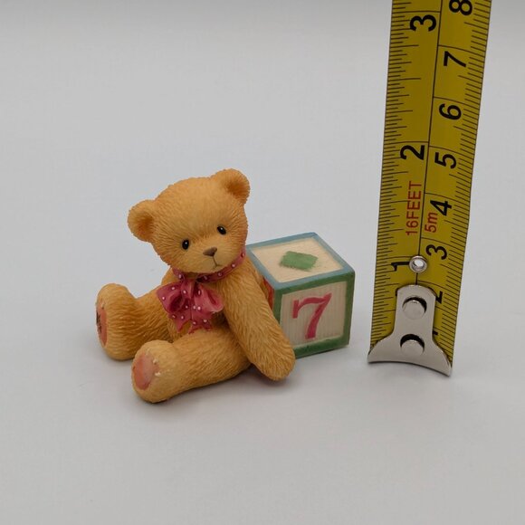 Cherished Teddies Bear with Number 7 Block (302902) 1997 - Picture 9 of 10